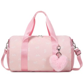 Butterfly Bag Shiny Dance Bags Gym Bag Girls Small Kids Overnight Bag Gymnastics Bags for Girls Sports Bag with Wet Pocket