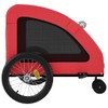 vidaXL Red Pet Bike Trailer with Oxford Fabric & Iron