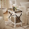 ZEXVIDA Narrow Side Table, End Table,Sofa Side Table, End Table