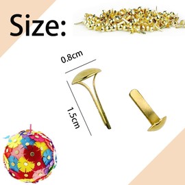 200 PCS Split Pins, Metal Paper Fasteners Mini Brads Paper Fasteners Split Pins,Round Scrapbooking Brads Split Pins for Paper Craft DIY Stamping Scrapbooking