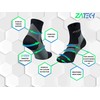ZaTech Plantar Fasciitis Sock, Compression Socks (Black/Gray, XX-Large)