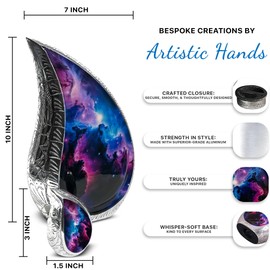 Family Cremation Urn Set for Human Ashes Adult – An Eco-Friendly Tribute Teardrop Design with Large Funeral Urn (220lbs), 2 Small Keepsake Urns & 2 Ash Necklaces for Men & Women (Premium Set, URN Set)