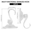 12 Pcs Suction Cup Hooks for Shower, Clear Shower Suction
