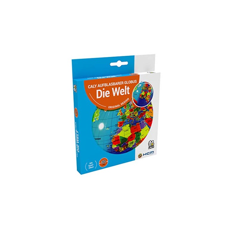 HCM Kinzel Caly 76114 - Aufblasbarer Globus glänzend, Kinderspiele
