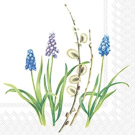 Boston International l769190 20 Zählen Papier Lunch-Servietten, blau Gedicht weiß