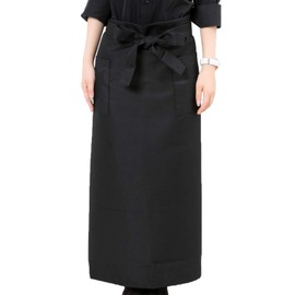 Ee Apron Salon Apron, Women's, Solid Black, Large Size, For Men Also