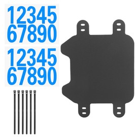 Motorcycle Front Number Plate, ABS Plastic Ebike Front Plate Compatible with Sur-Ron Light Bee X Electric Dirt Bike E Bike Off-Road Motorcycles Parts Accessories (Blue Number)