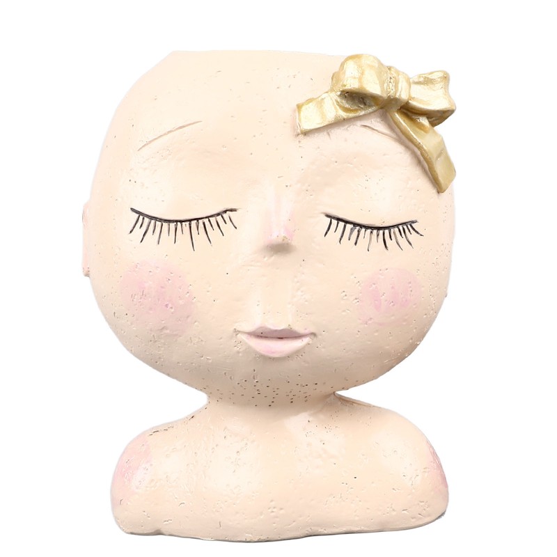 Face Flower Pot Head Planter Pots Resin Succulent Planter with