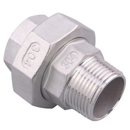 DERPIPE Cast Pipe Fittings Union - 1" NPT Female x 1" NPT Male Stainless Steel 304 Fitting,Class 150