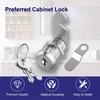 Jayseon 6 Pack Cabinet Locks with Keys, 1-1/8" Cam Lock