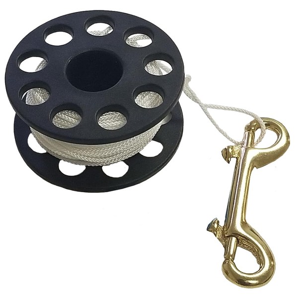 Small Finger Spool 3 x 1-1/16 with 65ft White Braided