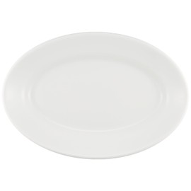 Satarnia Tivoli Oval Plate 28 8003342090014 White 11.0 x 1.4 x 7.5 inches (280 x 37 x 190 mm)