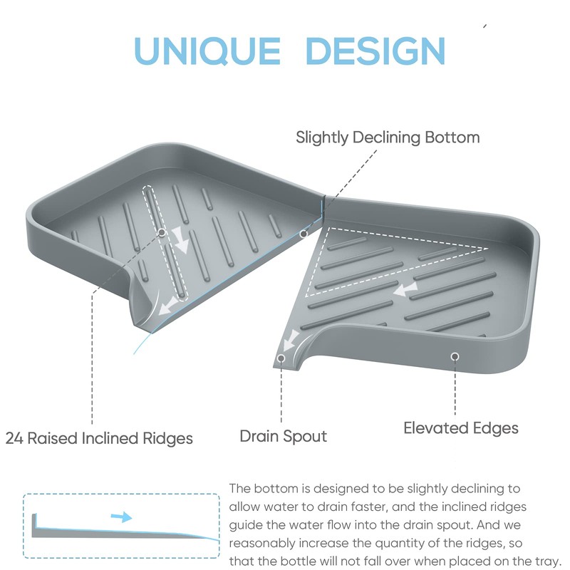 Kitchen Soap Tray,Kitchen Sink Tray Sponge Tray Kitchen Sponge Holder