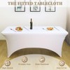 AMFUN 6FT Kitchen Spandex Table Cloth, Stretch Rectangular Table Cloth,Tight,