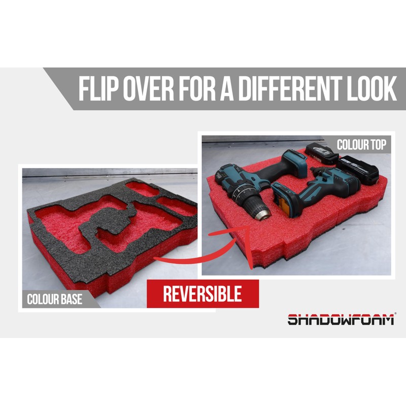 Shadow Foam Makpac Insert [Twin Pack] Adjustable Foam for Makita