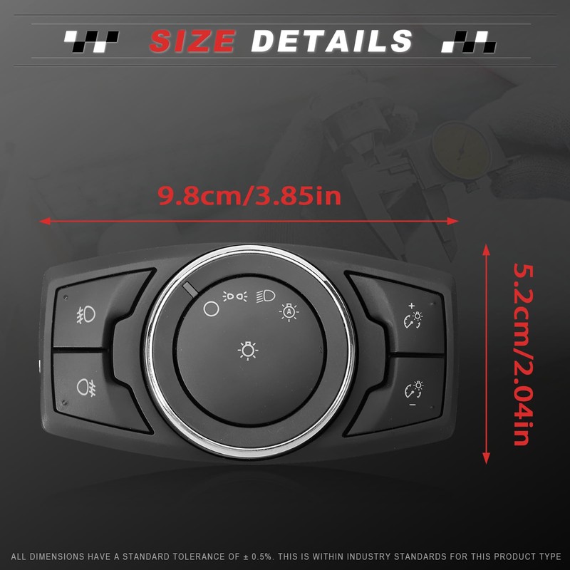 Headlight Fog Light Switch Fits F150 15-20