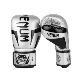 Venum Elite Boxing Gloves - Silver/Black