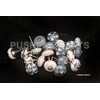 PUSHPACRAFTS Hand Painted Ceramic Cupboard Drawer Knobs 20 Pieces Grey