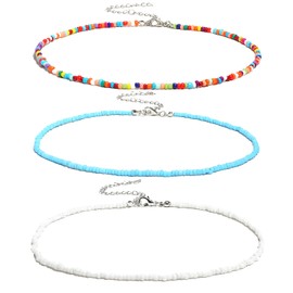 Bohemia Beaded Beads Choker Necklace for Women Seashell Pendant NecklaceSummer Beach Lover Gifts Seashell Jewelry Gifts