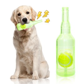 DANCOLOR Squeaky Dog Toys Bottle With Tennis Ball as Small Medium Large Dog Supplies, Interactive Toys for Puppy Playtime, Water Floating Fetch Game to Keep Retriever Busy Indoor or Outward Playing