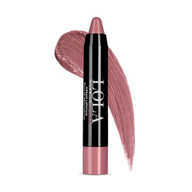 Lola Make Up by Perse Cream Lipstick Ultra Hydrating Lightweight and Soft Chubby Lip Balm Stick, Long-Lasting and Moisturising, Vegan and Cruelty-Free Makeup for Women, Litchee 01