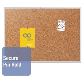 Quartet 2303 Cork Board, 3/4-Inch Frame Face, 3-Ft x2-Ft, Aluminum Frame