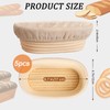 Nalcant 5 Pack Oval Banneton Proofing Basket Set 6 Inch,