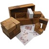 Double Soma Cube with Playing Cards - Wooden Puzzle Game