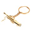 Mini Bassoon Shape Key Chain Adorable Brass Key Ring Pendant