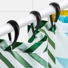 Qulable Shower Curtain Rings, 12 Pcs Plastic Hooks Drop-Shape Rings