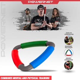 PowerNet Corbin Carroll Tri-Action Catch for Baseball Softball Football and More, Multi-Color, Triangle Shape, Soft Durable Foam, Hand-Eye Coordination, Reflex Agility Aid, Improve Reaction Time