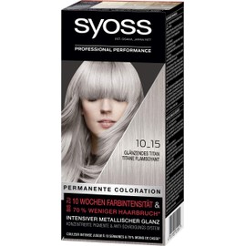 SYOSS Colouration Hair Colour Level 3 10_15 Shiny Titanium Intense Metallic Shine Pack of 3 (3 x 115 ml)