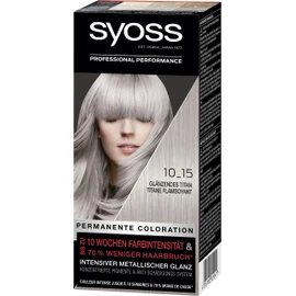 SYOSS Colouration Hair Colour Level 3 10_15 Shiny Titanium Intense Metallic Shine Pack of 3 (3 x 115 ml)
