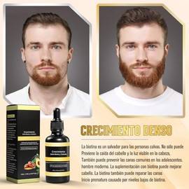 Aceite para barba de hombre,Aceite para Crecimiento de Vello Facial - Potenciador Rápido de Barba Fuerte y Dens,Con Rodillo para Crecimiento de Barba,