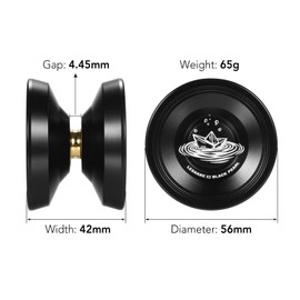 2 Pack Aluminum Yoyo Balls Competitive Yo Yo Gift with Bearing Strings and Gloves