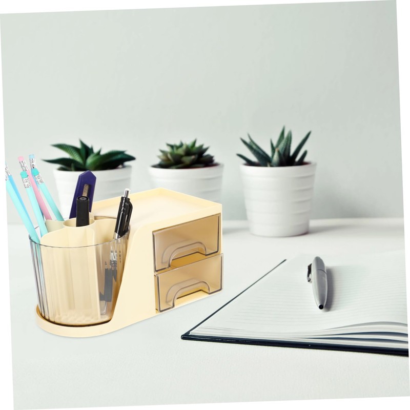 Operitacx Pen Storage Box Makeup Brush Organizer Household Table Organizer