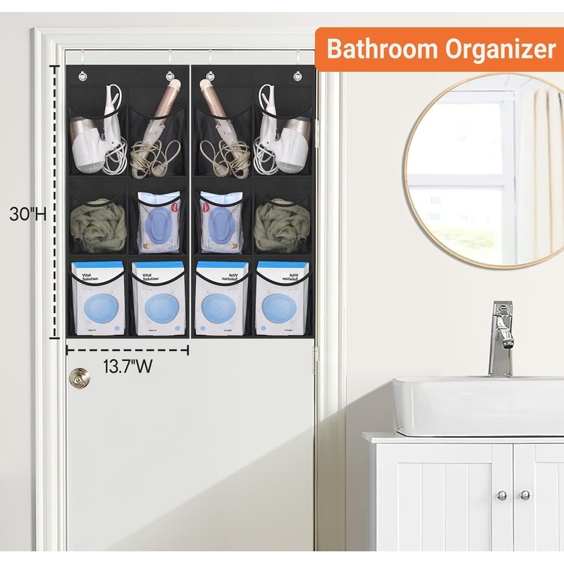 KIMBORA 2 Packs Narrow Over the Door/Wall Shoe Organizer, Small