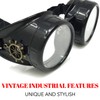 Steampunk Victorian Goggles Rave Glasses, Sleek and Stylish Industrial, Punk