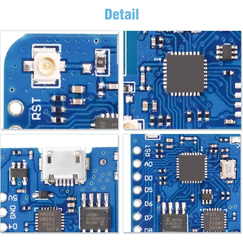 Binghe Pack of 5 ESP Mini PRO Development Board, ESP