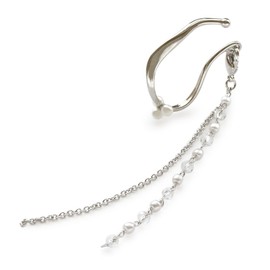 JewelVOX Women's Ear Cuff, For One Ear, 2-Way Chain, Hypoallergenic, Nickel-free, Adult