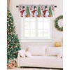 Christmas Valances for Windows Kitchen Curtains Snowman Rod Pocket Window