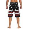 Men's Colortful Striped Swim Trunks Beach Board Shorts with Lining