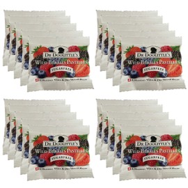 Dr. Doolittle’s Sugar Free Soft Fruit Pastilles for Voice and Throat, Wild Berries Flavor, Travel Size Bag,0.33 ounces approximately 4 Count Package, 20 Pack