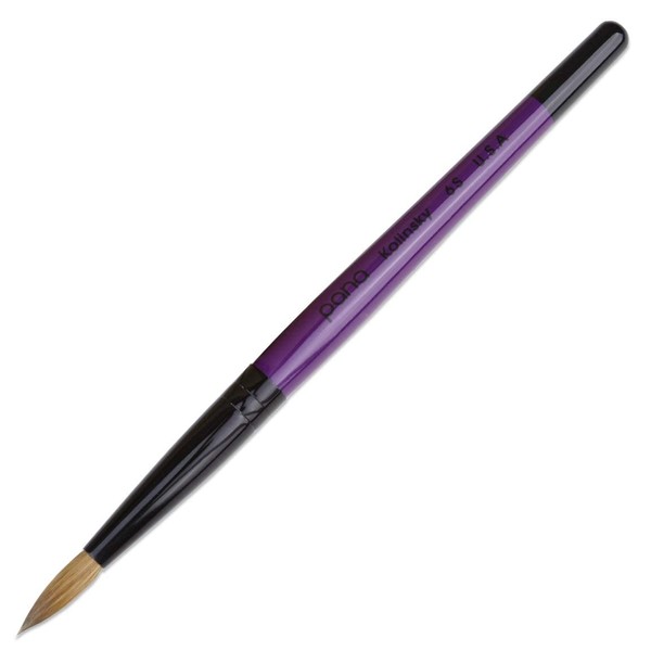 Pana Purple Wood Kolinsky Acrylic Nail Brush (Size: 6, 8, 10, 12, 14, 16, 18, 20, & 22) Kolinsky Hair (Size 8)