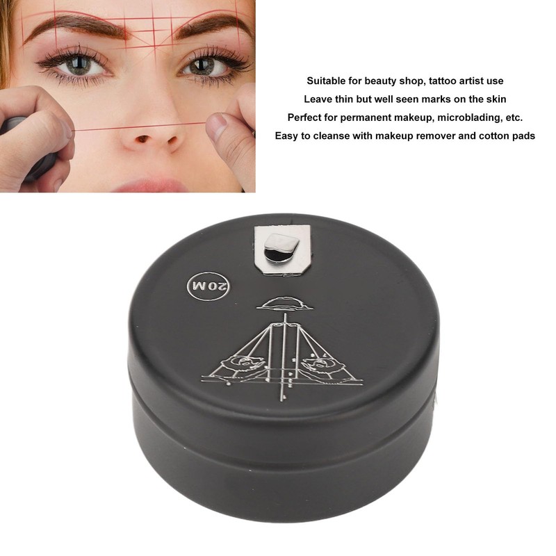 Pre-Inked Brow Mapping String, 20 M Eyebrow Mapping String, Pre-Dyed