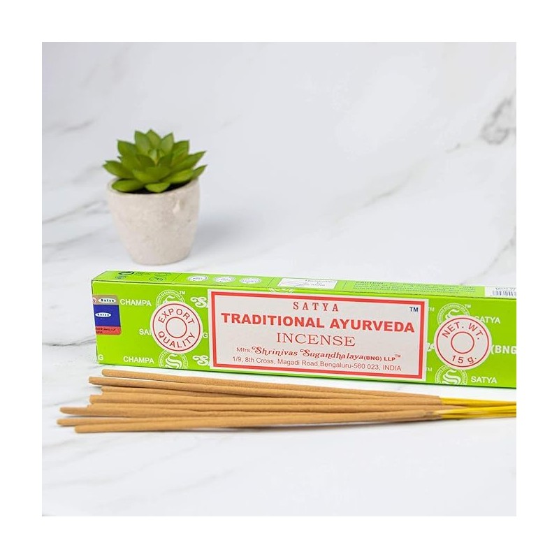 Satya Nag Champa Traditional Ayurveda 100% Natural Incense Sticks |