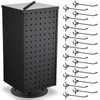 Wesiti Pegboard Metal Rotating Display Stand with 20 Hooks 4