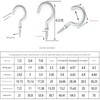 70 Pieces of 1 Piece White Ceiling Hook Kit, 6