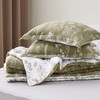 Bedsure Queen Comforter Set - Olive Green Comforter, Cute Floral