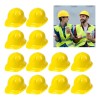 12 Casco Constructor Amarillo Plastico Bob Disfraz Fiesta